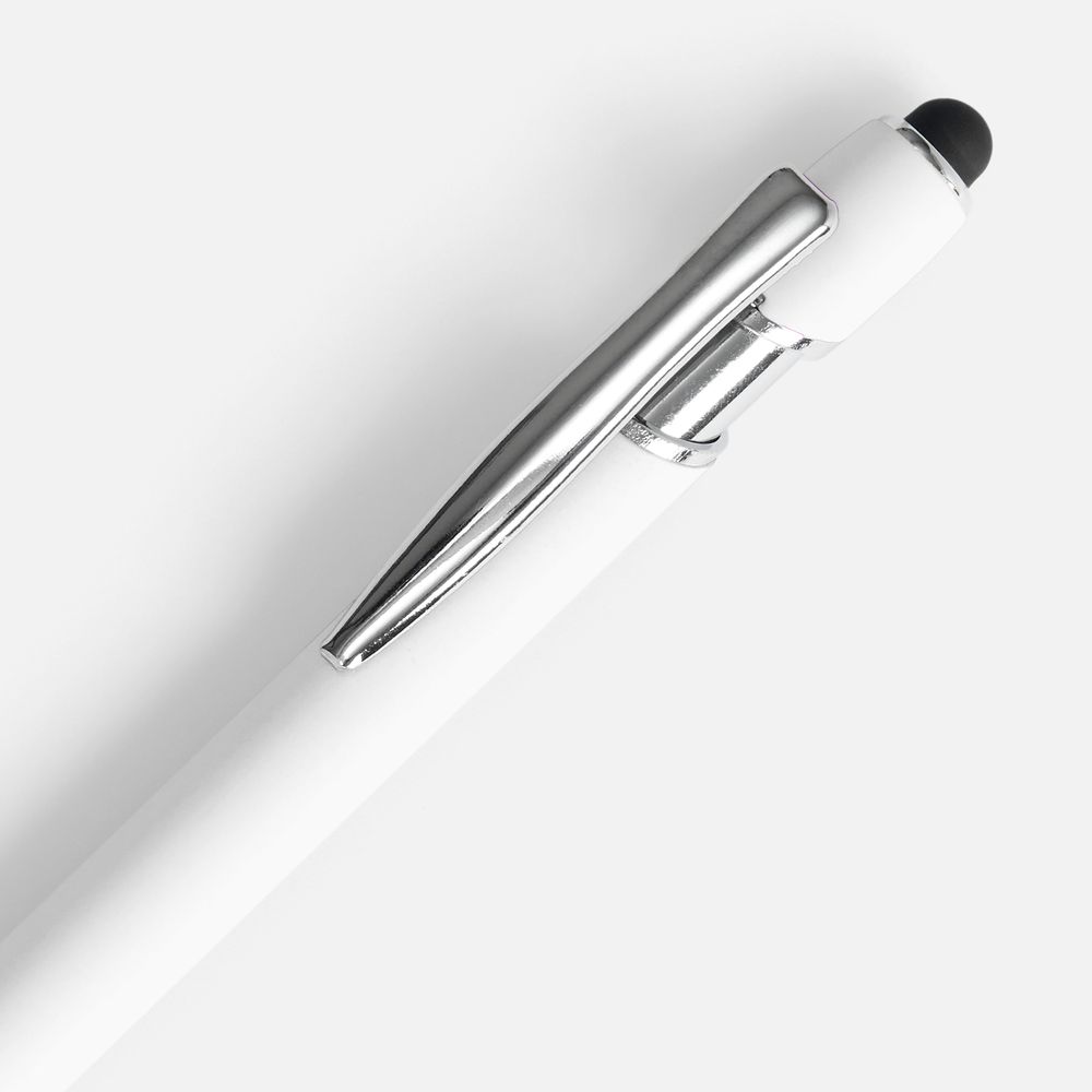 Ручка шариковая Pointer Soft Touch со стилусом, белая — фото 2