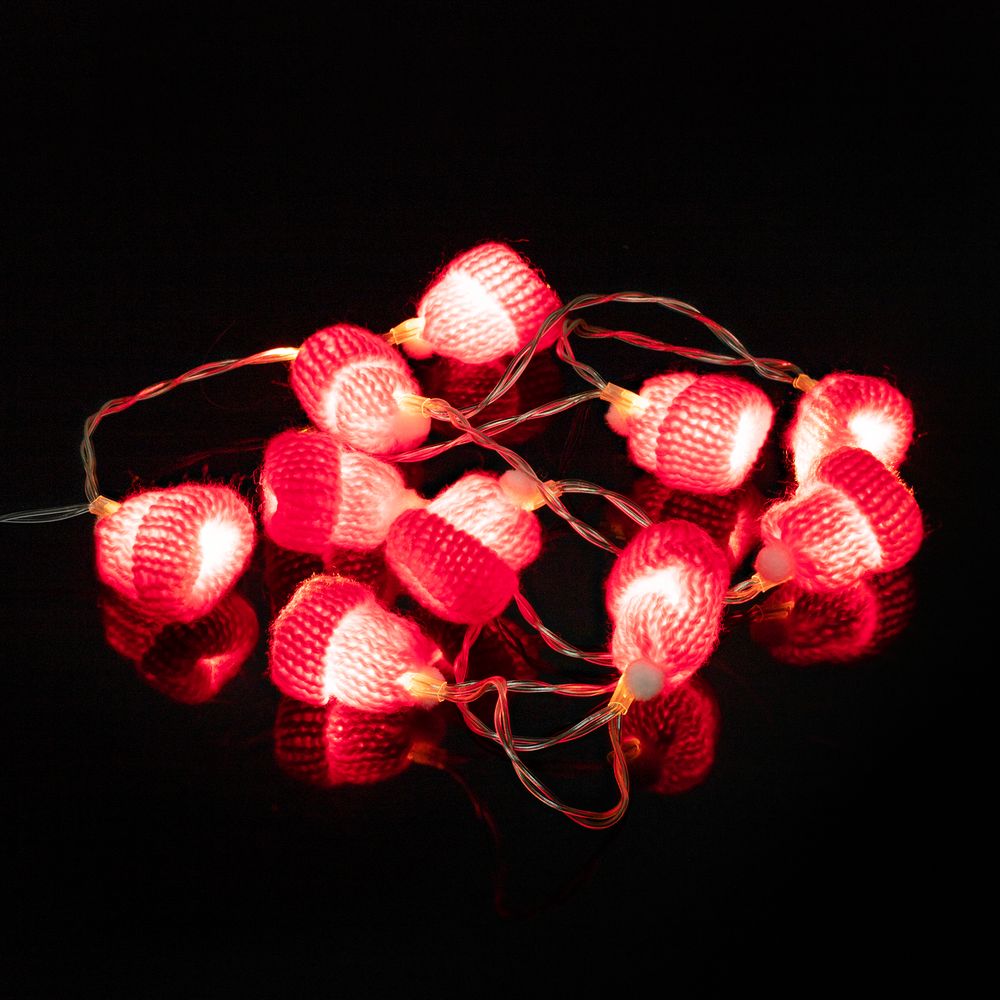 Гирлянда Cosy Poms, красная — фото 4