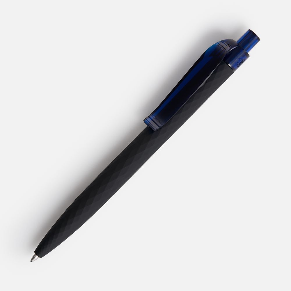 Ручка шариковая Prodir QS01 PRT-T Soft Touch, черная с синим — фото 7