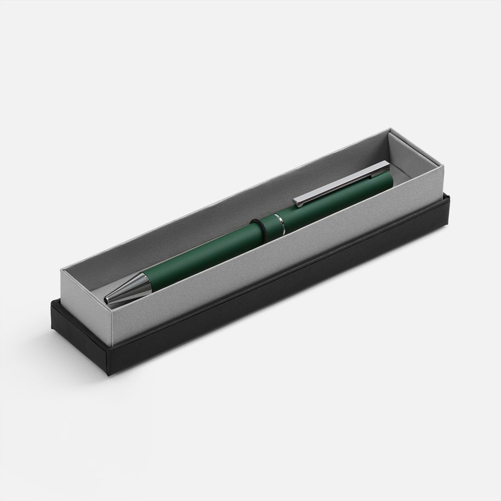 Ручка шариковая Blade Soft Touch в футляре, зеленая — фото 3