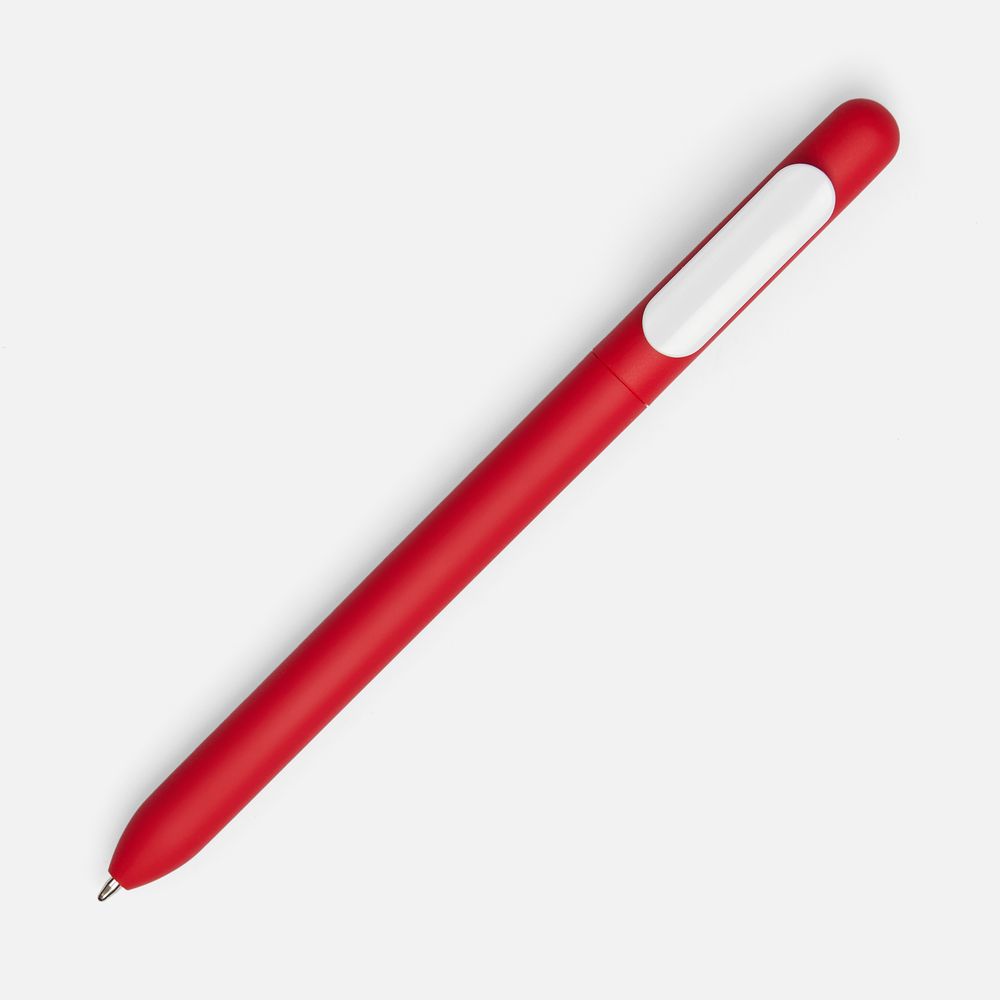 Ручка шариковая Swiper Soft Touch, красная с белым — фото 1