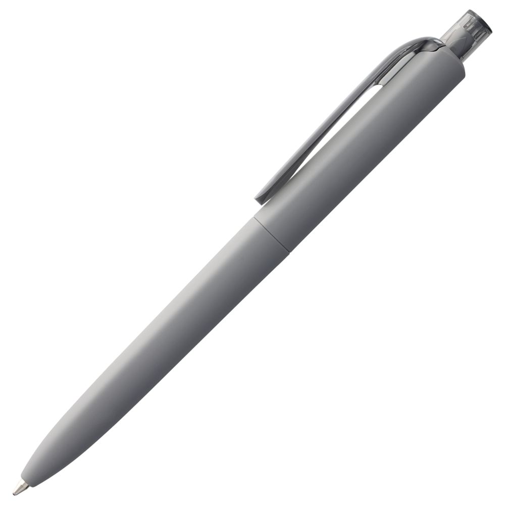 Ручка шариковая Prodir DS8 PRR-T Soft Touch, серая — фото 1