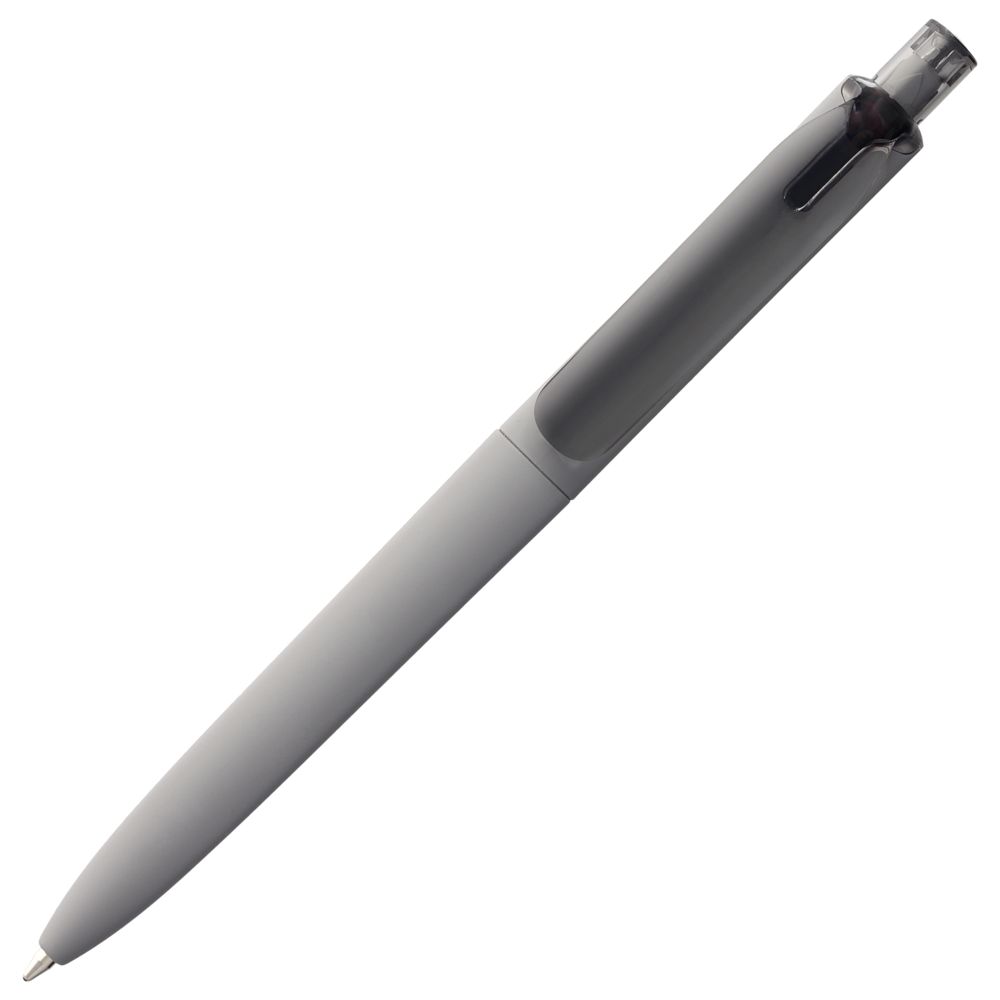 Ручка шариковая Prodir DS8 PRR-T Soft Touch, серая — фото 2