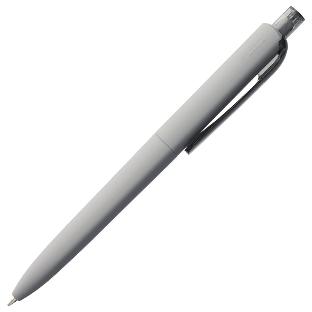 Ручка шариковая Prodir DS8 PRR-T Soft Touch, серая — фото 3