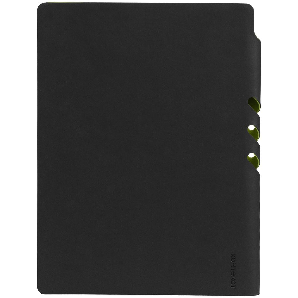 Ежедневник Flexpen Black, недатированный, черный с зеленым — фото 3