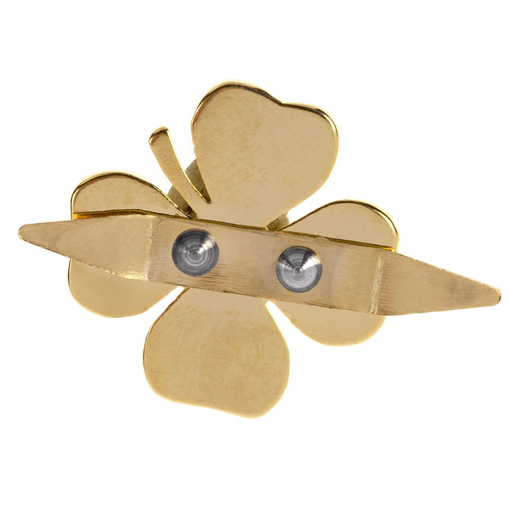 Шильдик «Счастливый клевер», золотистый — фото 5