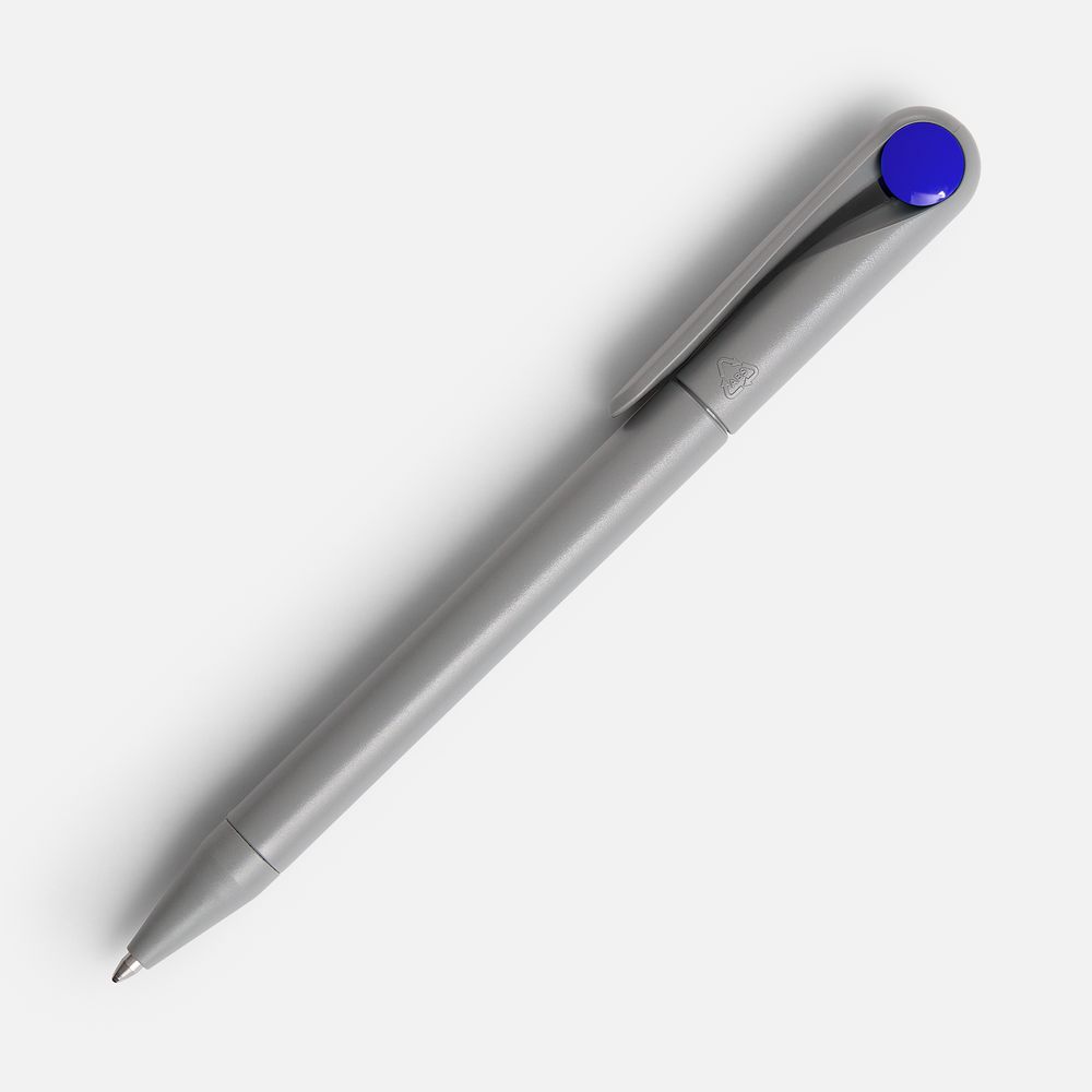 Ручка шариковая Prodir DS1 TMM Dot, серая с синим — фото 2