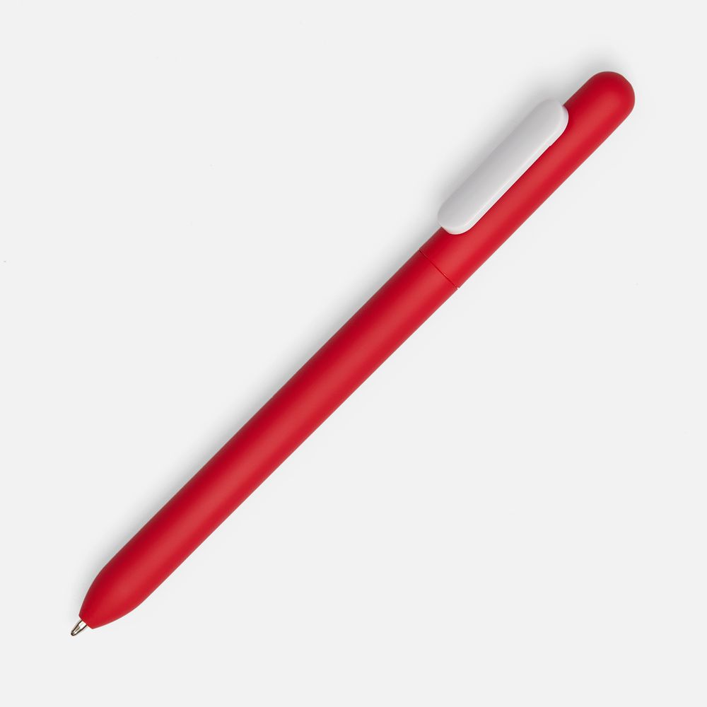 Ручка шариковая Swiper Soft Touch, красная с белым — фото 4