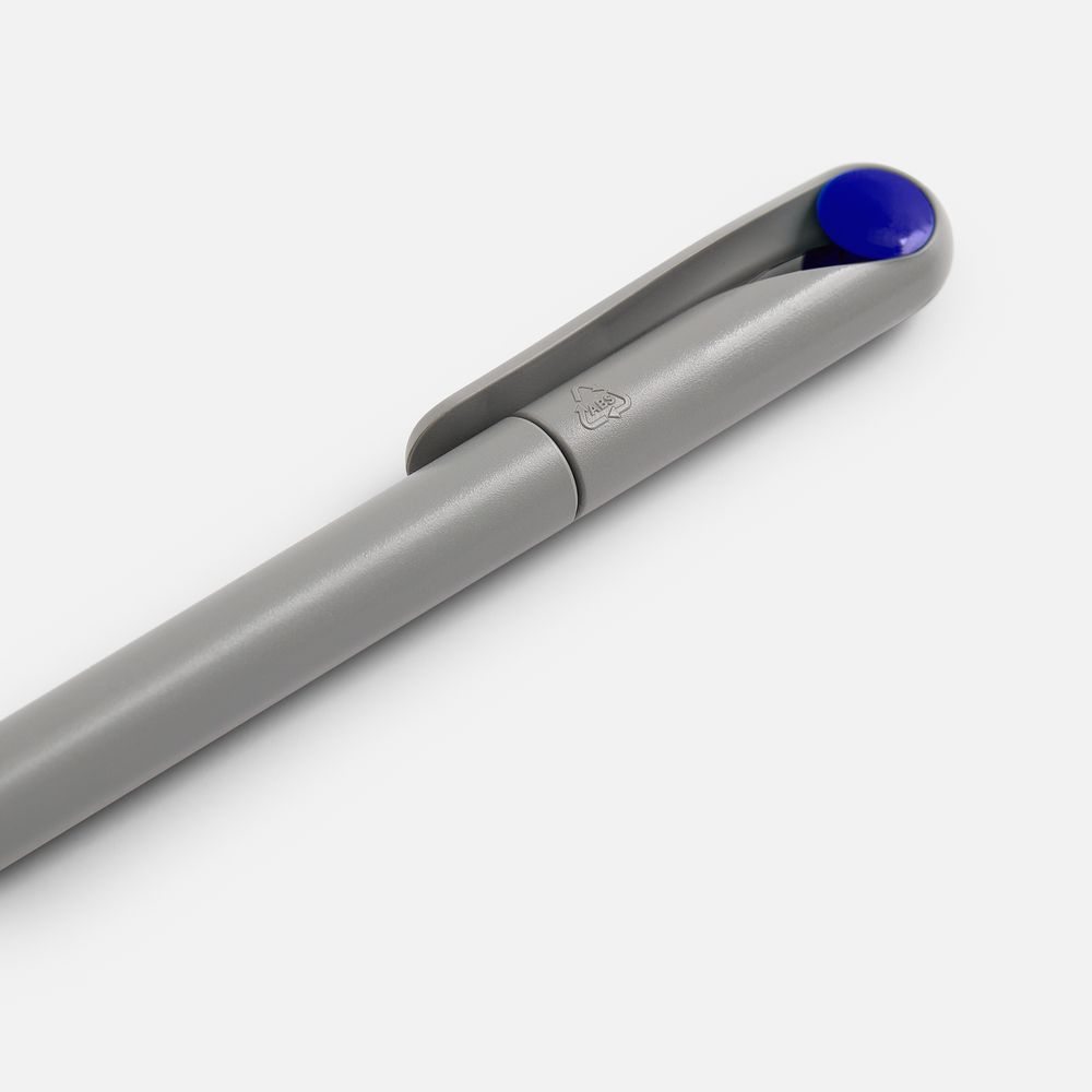 Ручка шариковая Prodir DS1 TMM Dot, серая с синим — фото 3