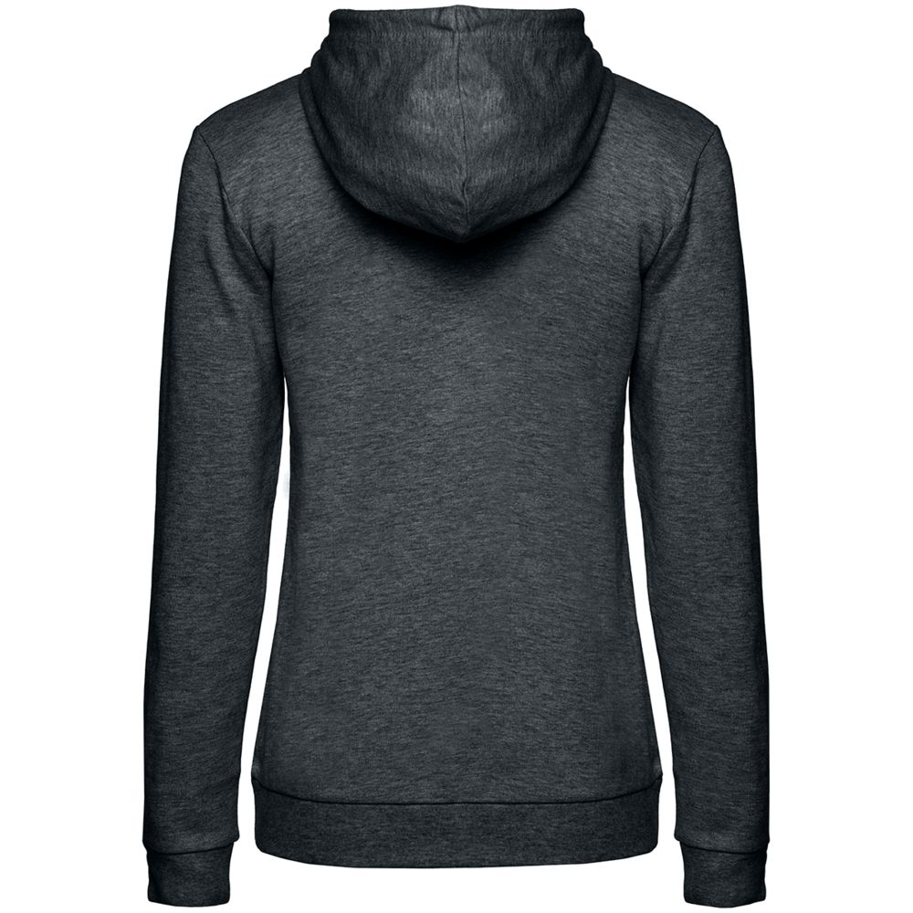 Толстовка с капюшоном женская Hoodie, серый меланж (антрацит) — фото 3