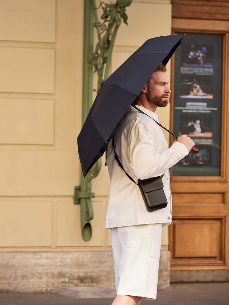 Зонт складной Cloudburst в подарочной упаковке, черный — фото 11