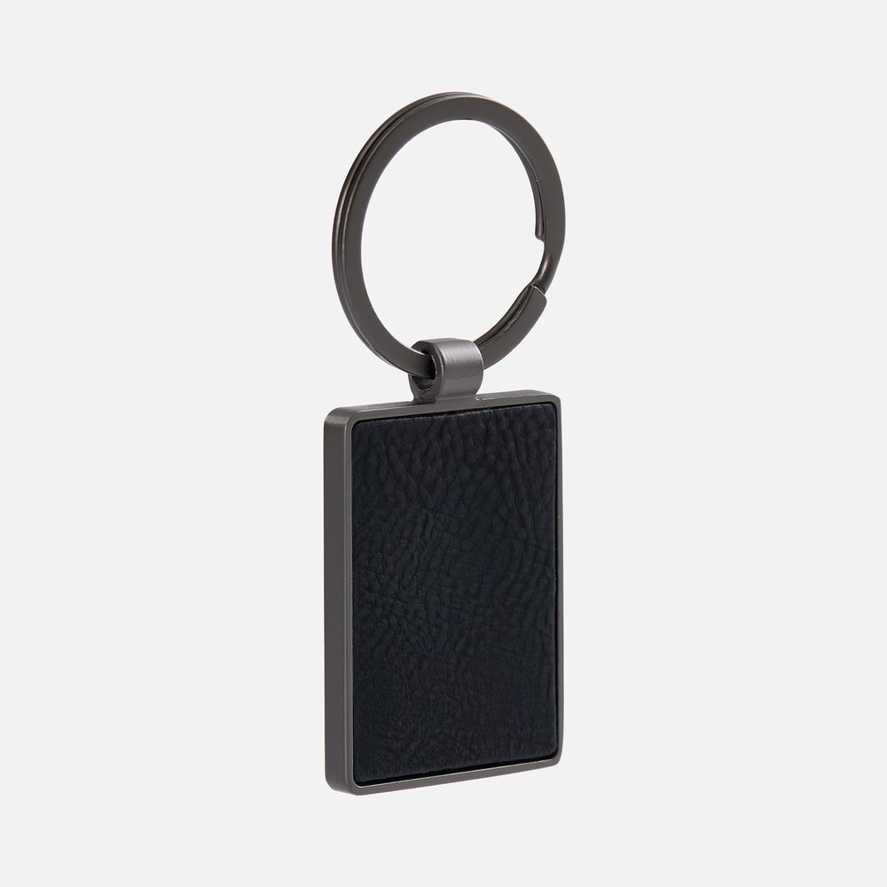 Брелок Gun Metal Leather Rectangle, графитовый — фото 4
