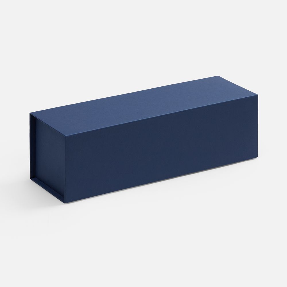 Коробка складная под бутылку Color Jacket Fold, темно-синяя — фото 4