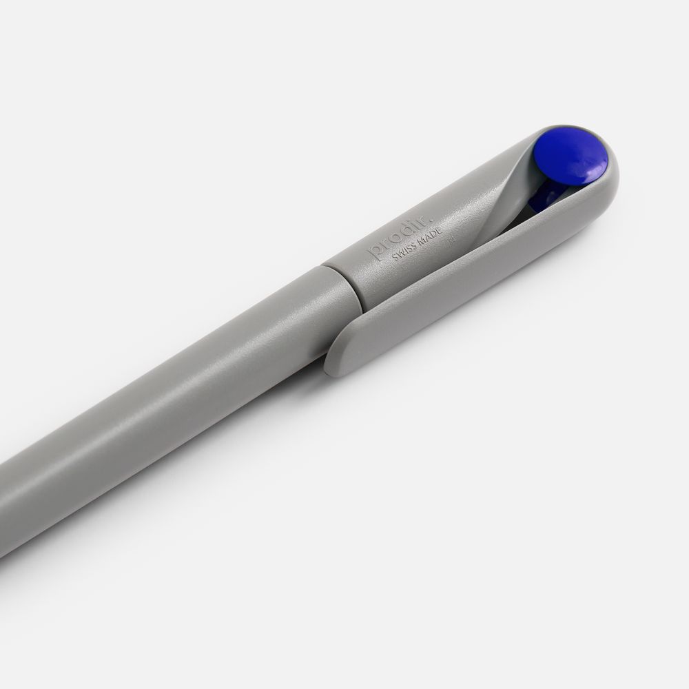 Ручка шариковая Prodir DS1 TMM Dot, серая с синим — фото 4