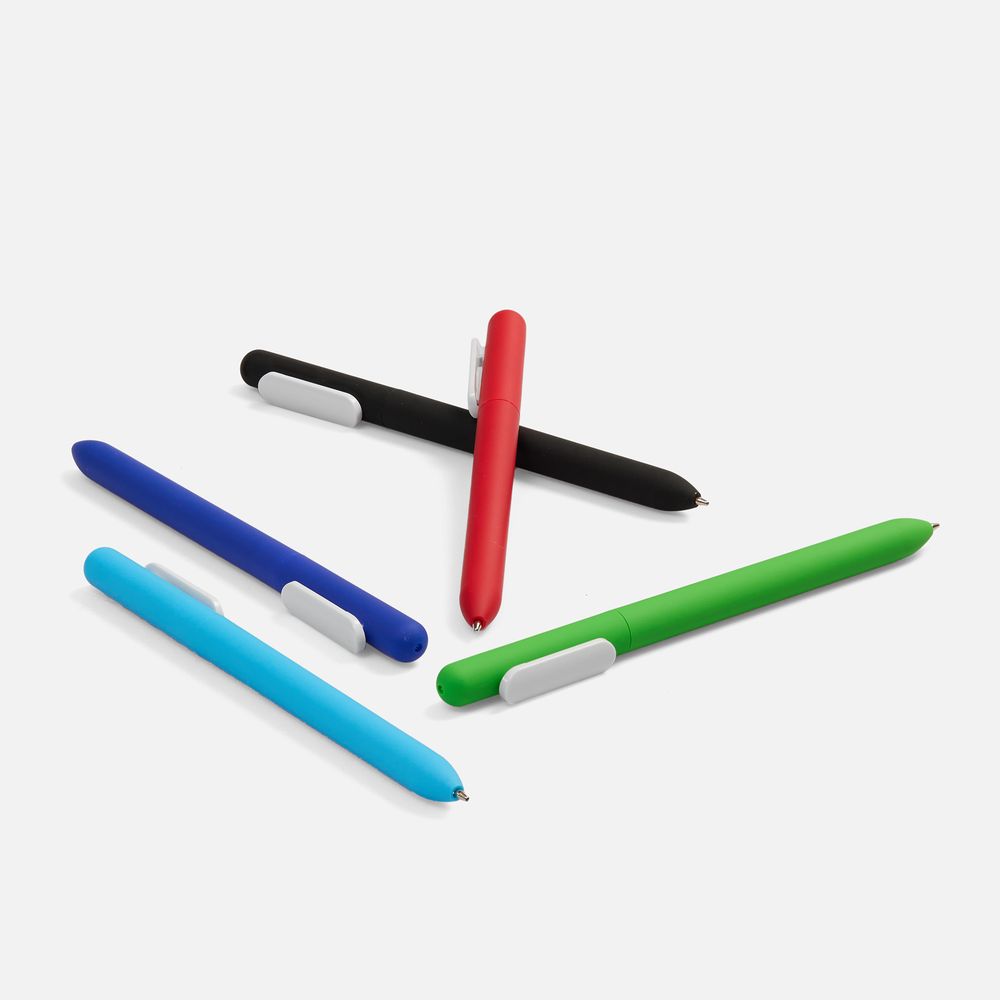 Ручка шариковая Swiper Soft Touch, красная с белым — фото 3