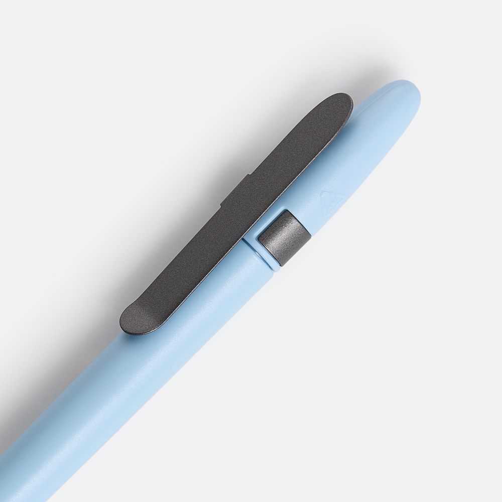 Ручка шариковая Prodir DS5 TSM Metal Clip, голубая с серым — фото 3