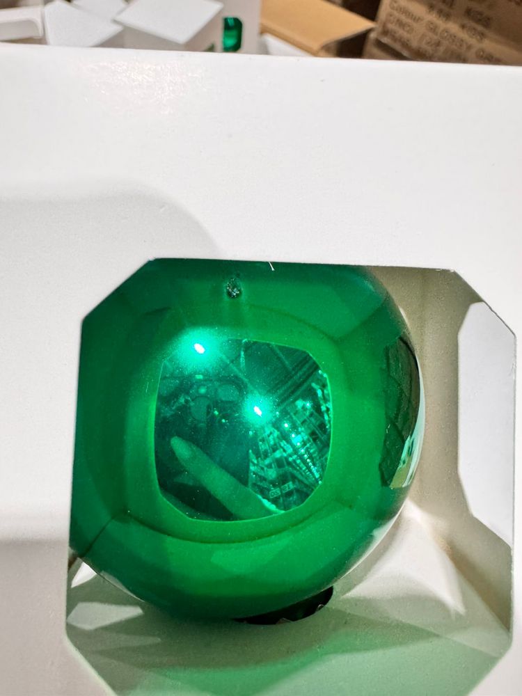 Оформительский шар Finery, 8 см, глянцевый зеленый — фото 4