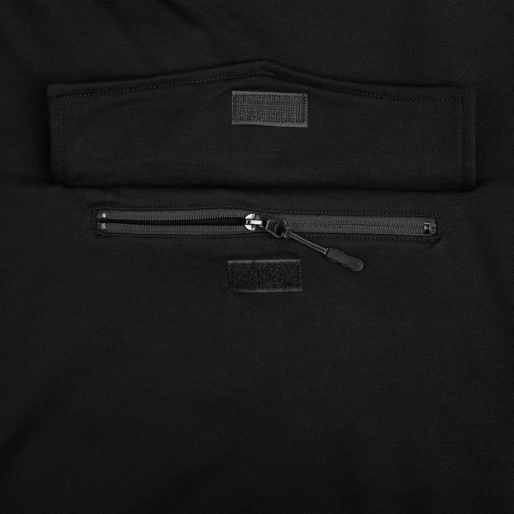 Худи унисекс с карманом на груди Chest Pocket, черное — фото 12