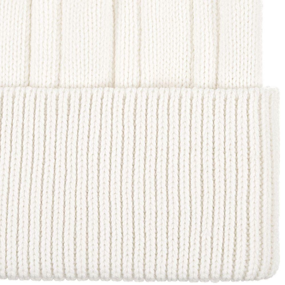 Шапка Knit Beat, белая (молочная) — фото 2