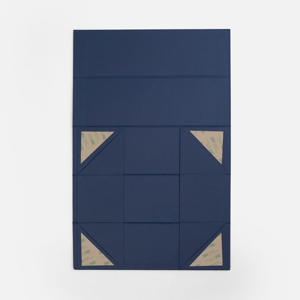 Коробка складная под бутылку Color Jacket Fold, темно-синяя — фото 3