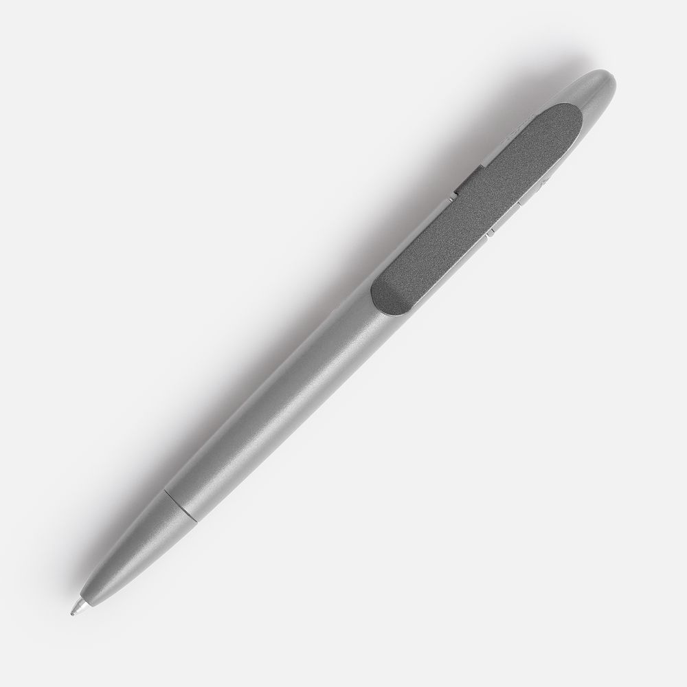 Ручка шариковая Prodir DS5 TSM Metal Clip, серая — фото 2