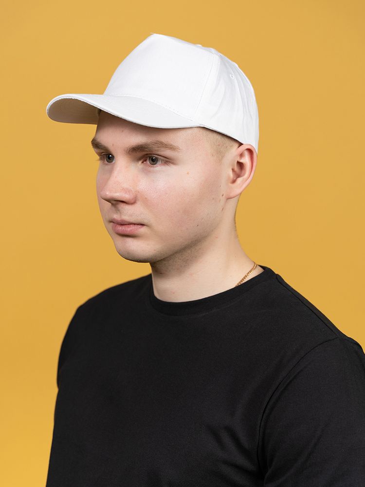 Бейсболка Basic, белая — фото 2