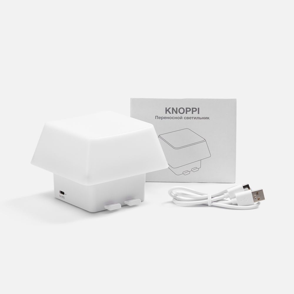 Светильник с подставкой для смартфона Knoppi, белый — фото 5