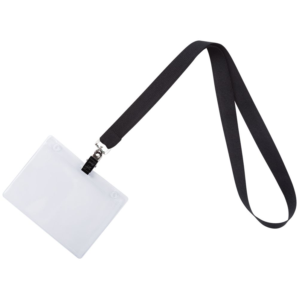 Лента для бейджа Neckband, черная — фото 3