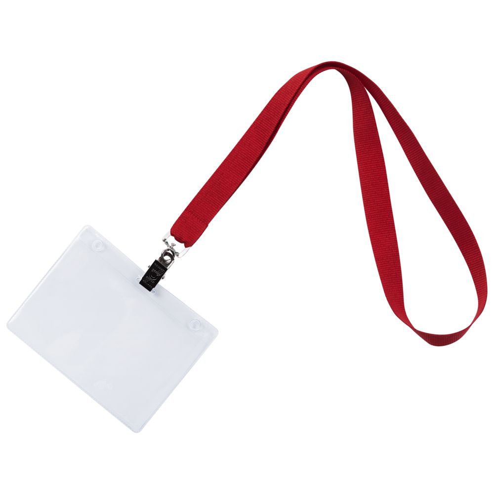 Лента для бейджа Neckband, красная — фото 3