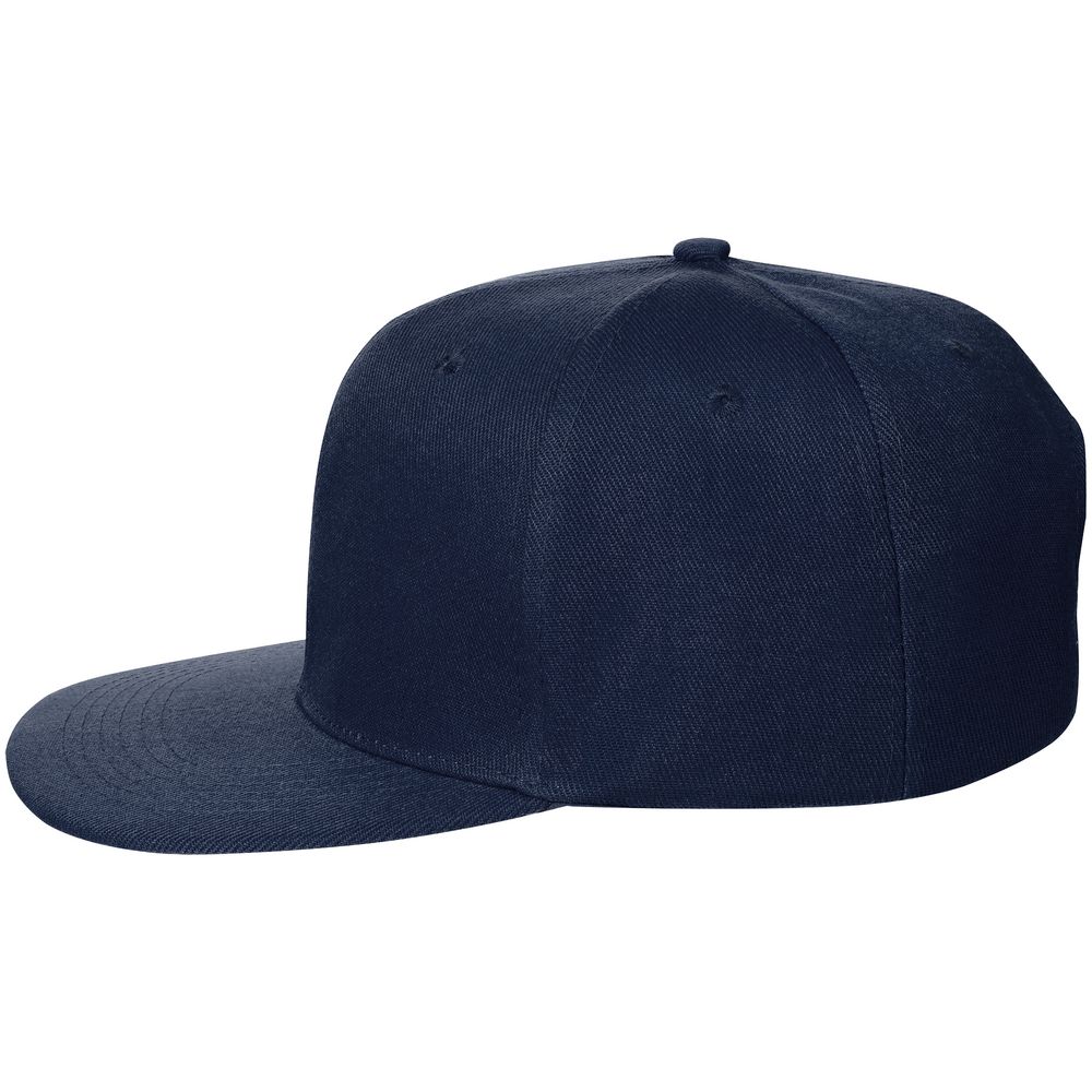 Бейсболка Snapback с прямым козырьком, темно-синяя — фото 1