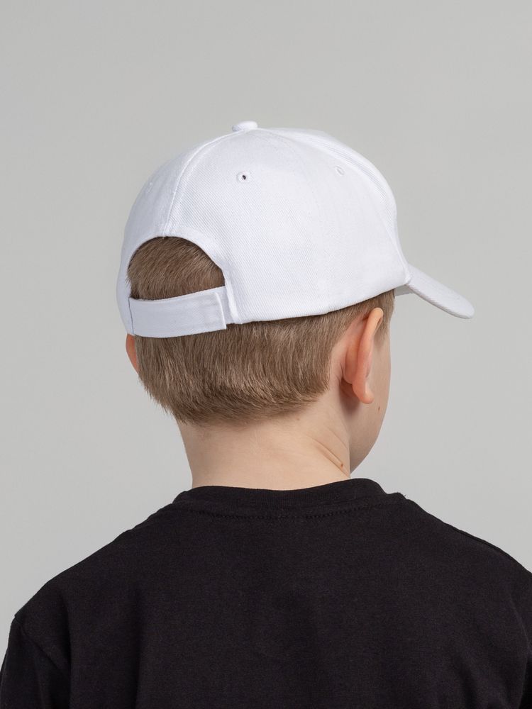 Бейсболка детская Standard Kids, белая — фото 7