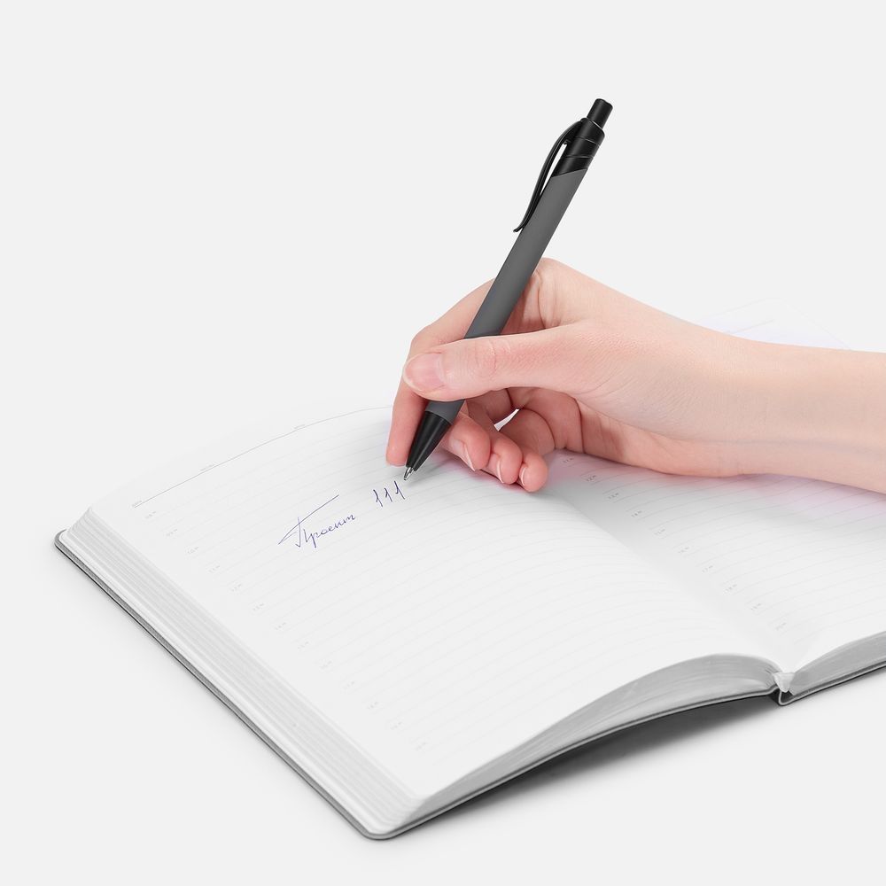 Ручка шариковая Undertone Black Soft Touch, серая — фото 4
