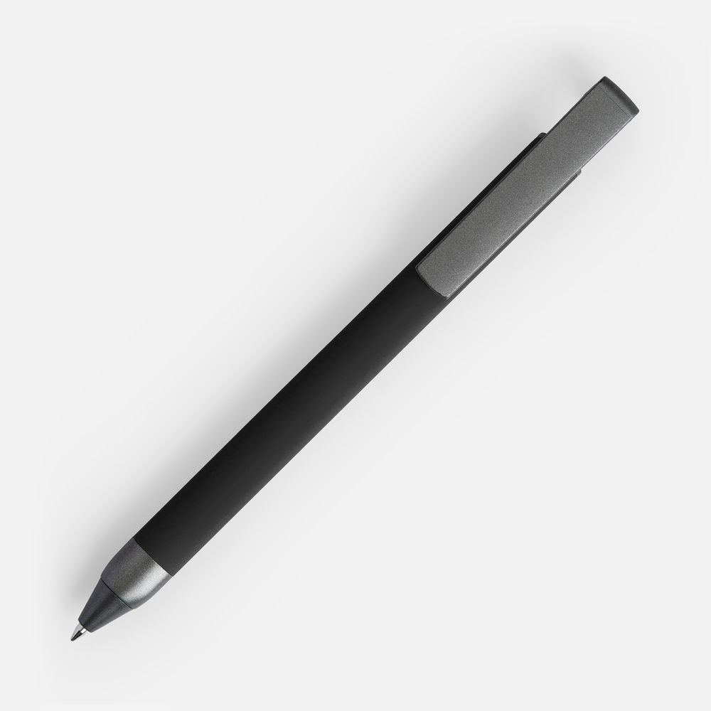 Ручка шариковая Standic с подставкой для телефона, черная — фото 1