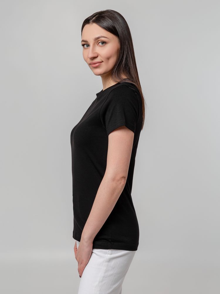 Футболка женская T-bolka Stretch Lady, черная — фото 4