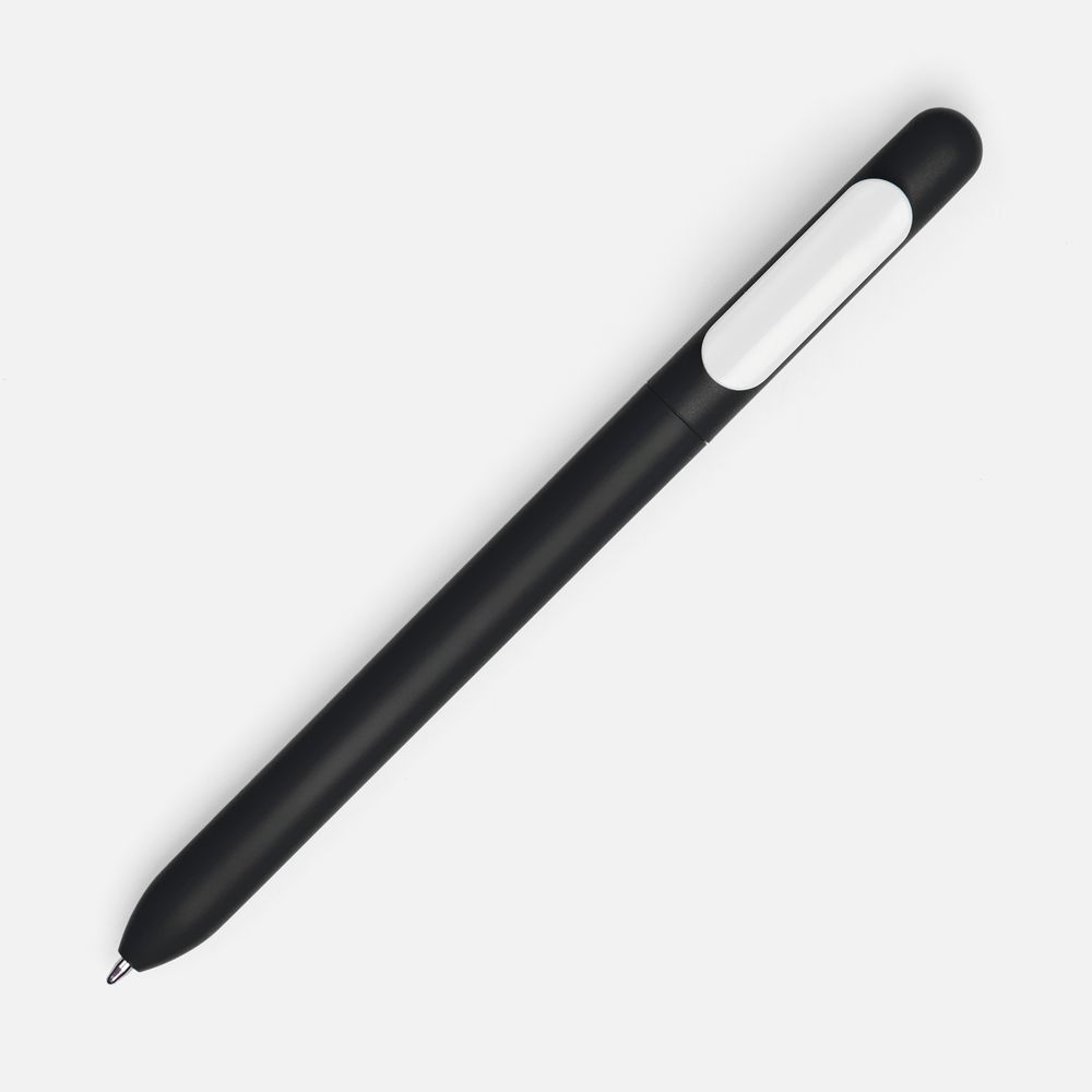 Ручка шариковая Swiper Soft Touch, черная с белым — фото 3