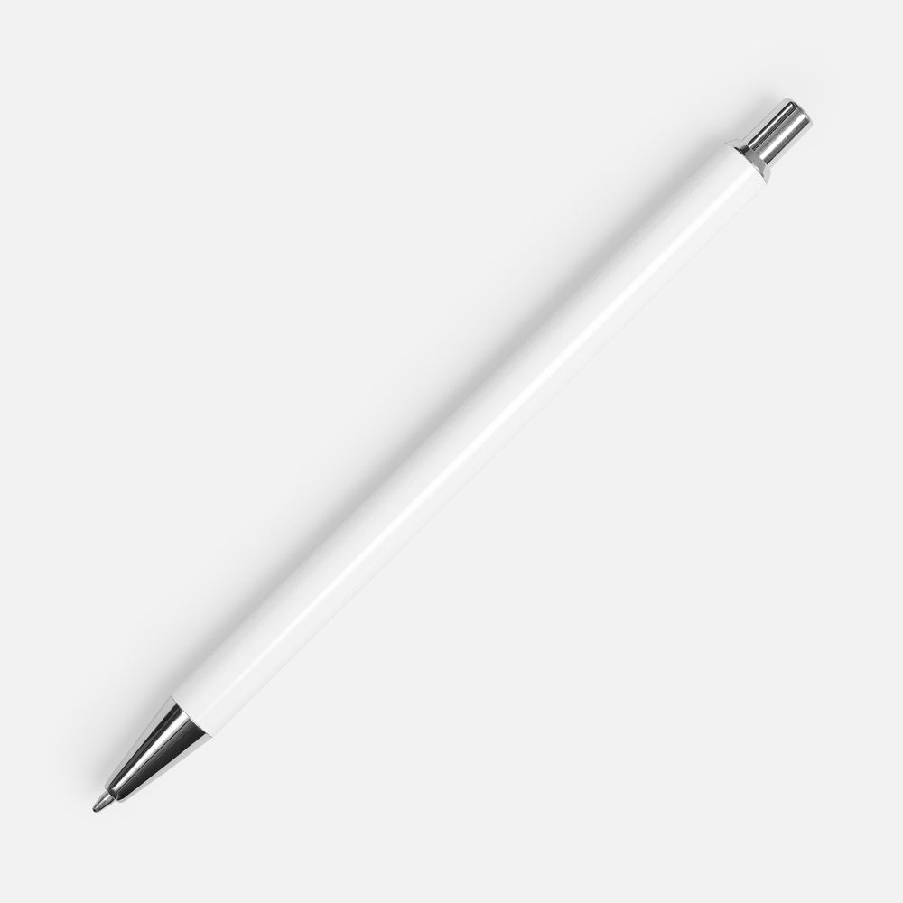 Ручка шариковая Slim Beam, белая — фото 4