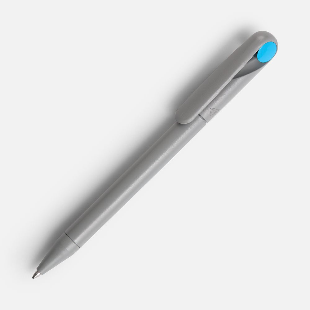 Ручка шариковая Prodir DS1 TMM Dot, серая с голубым — фото 7