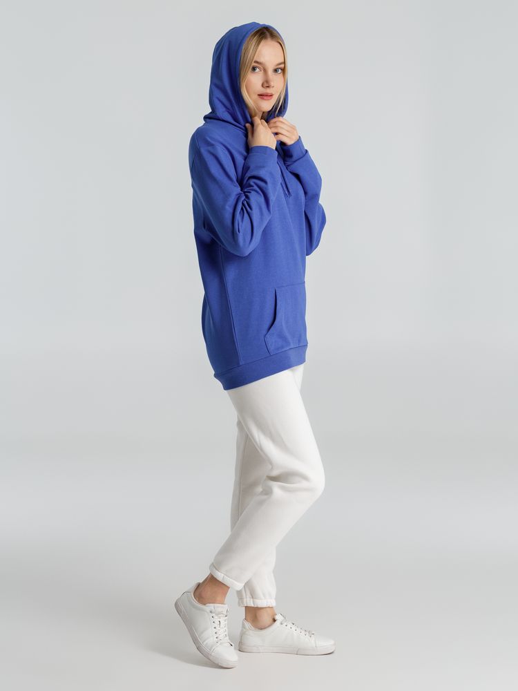 Толстовка с капюшоном унисекс Hoodie, ярко-синий меланж — фото 6