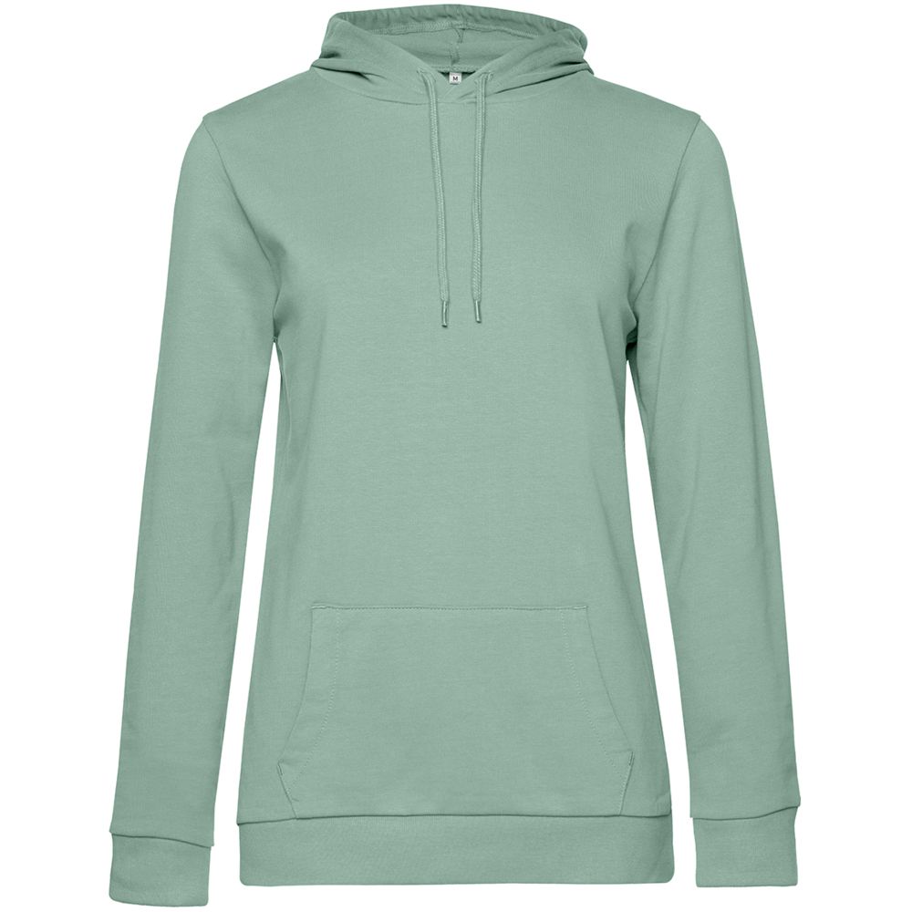 Толстовка с капюшоном женская Hoodie, серо-зеленая — фото 6