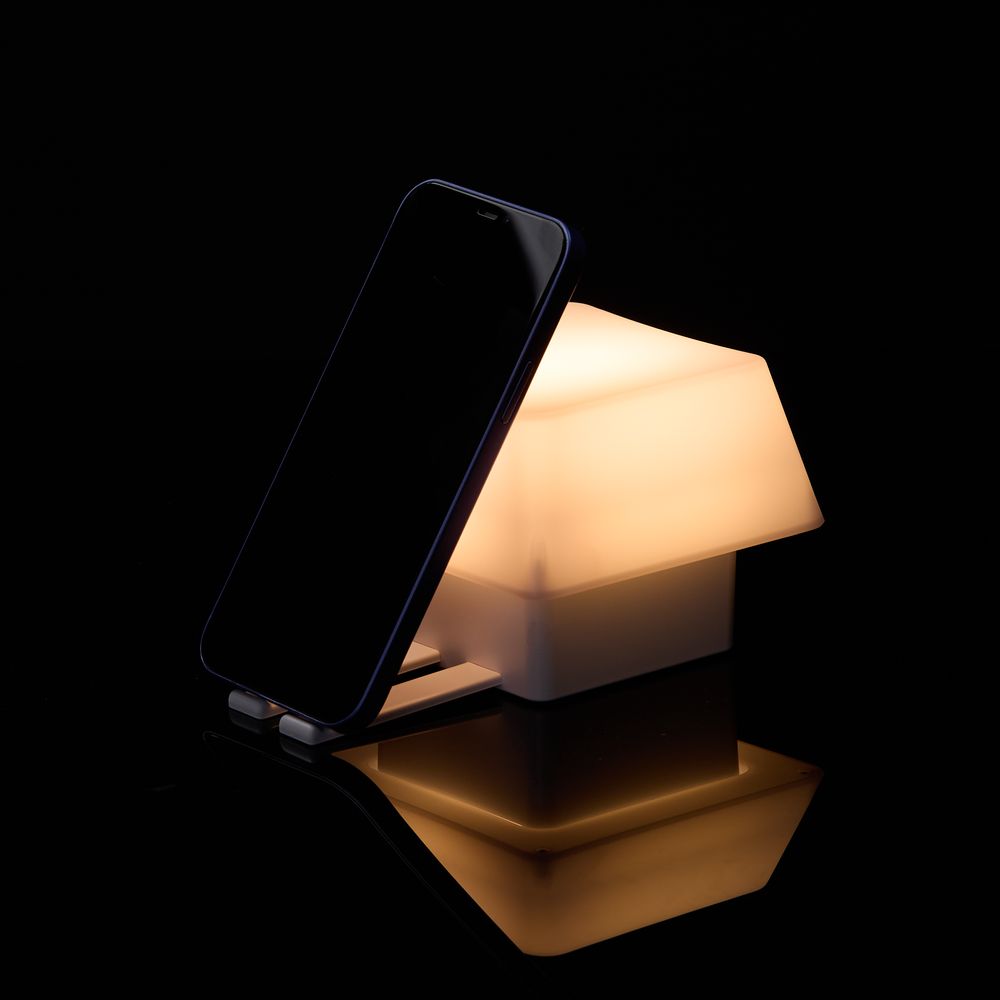 Светильник с подставкой для смартфона Knoppi, белый — фото 6
