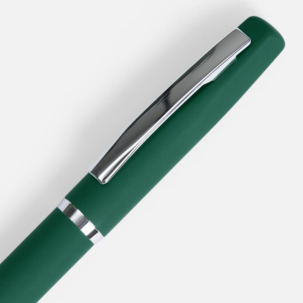 Ручка шариковая Bolt Soft Touch, зеленая — фото 2