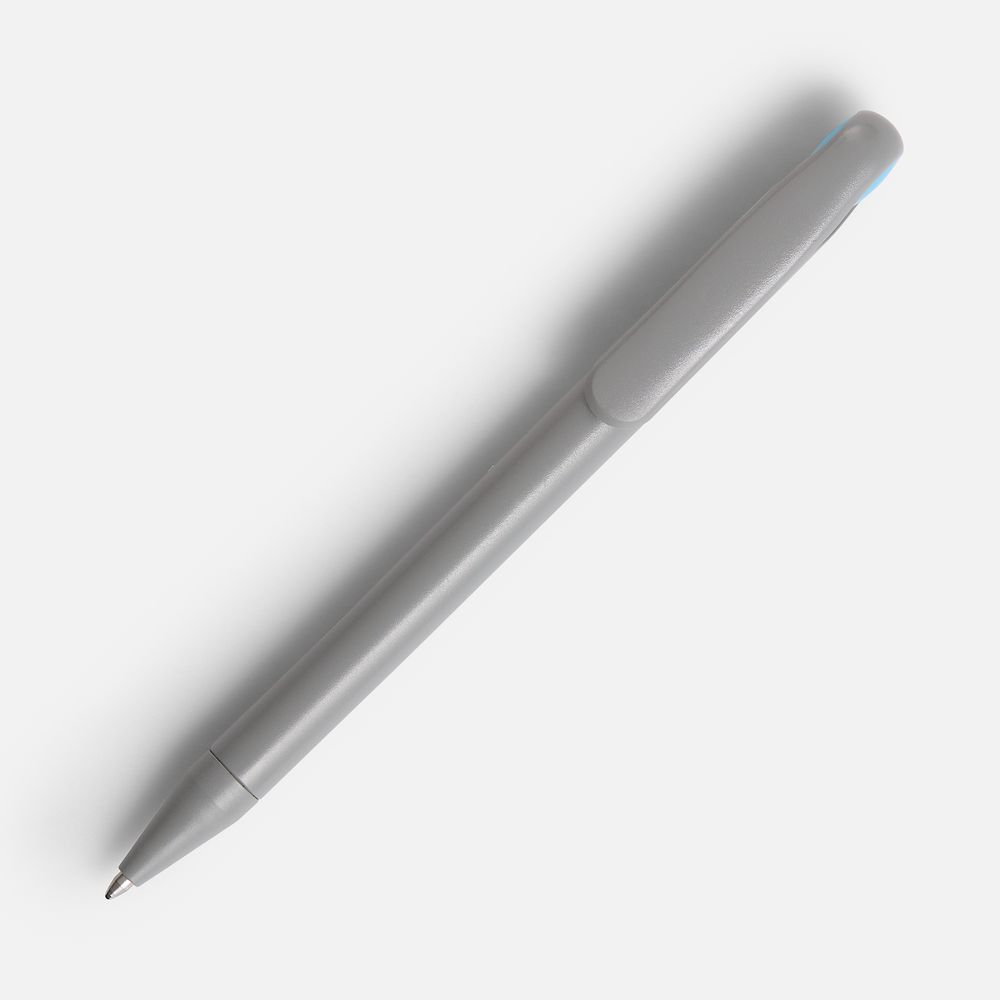 Ручка шариковая Prodir DS1 TMM Dot, серая с голубым — фото 1