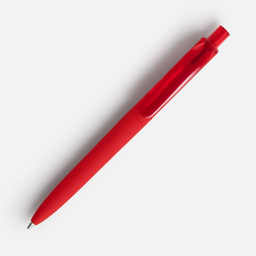 Ручка шариковая Prodir DS8 PRR-T Soft Touch, красная — фото 1