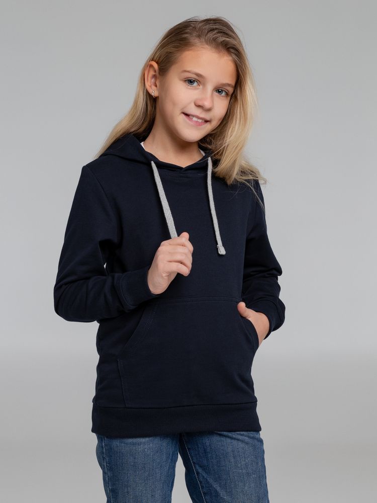 Толстовка с капюшоном детская Kirenga Kids, темно-синяя — фото 5