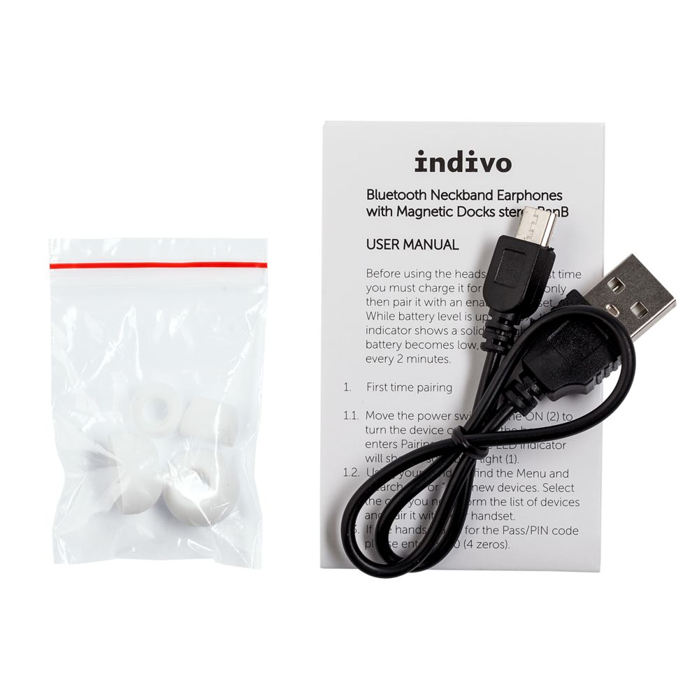 Bluetooth наушники stereoBand, ver.2, белые — фото 2