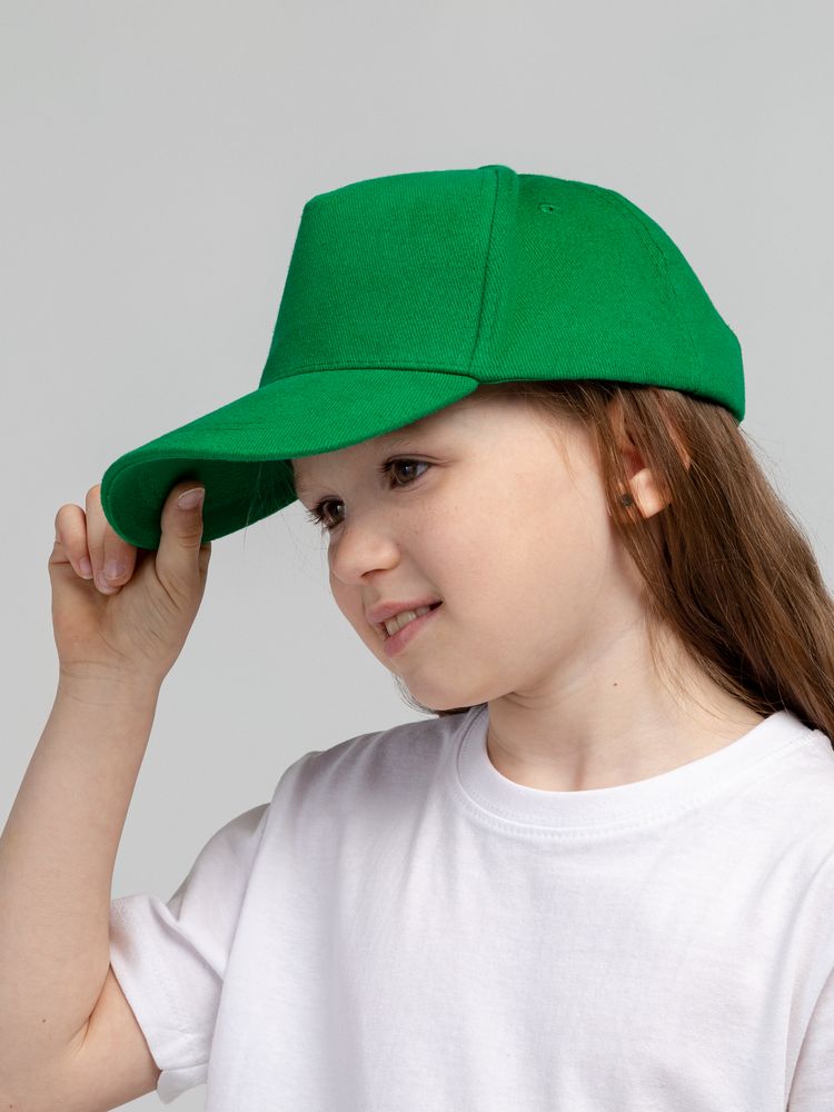 Бейсболка детская Standard Kids, зеленая — фото 3