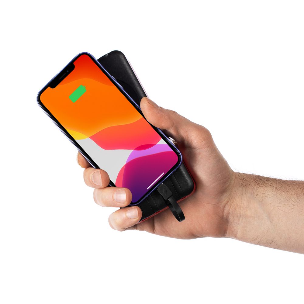 Аккумулятор с беспроводной зарядкой Holiday Maker Wireless, 10000 мАч, красный — фото 9