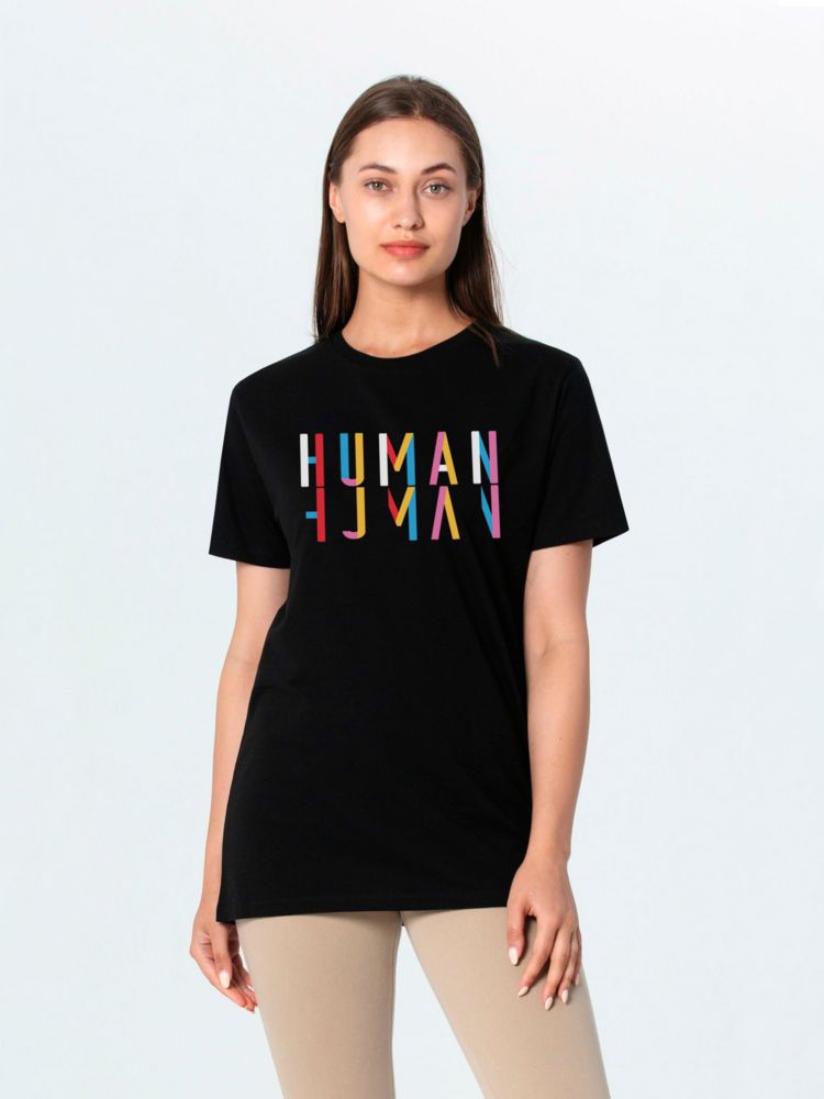 Футболка Human, черная — фото 3
