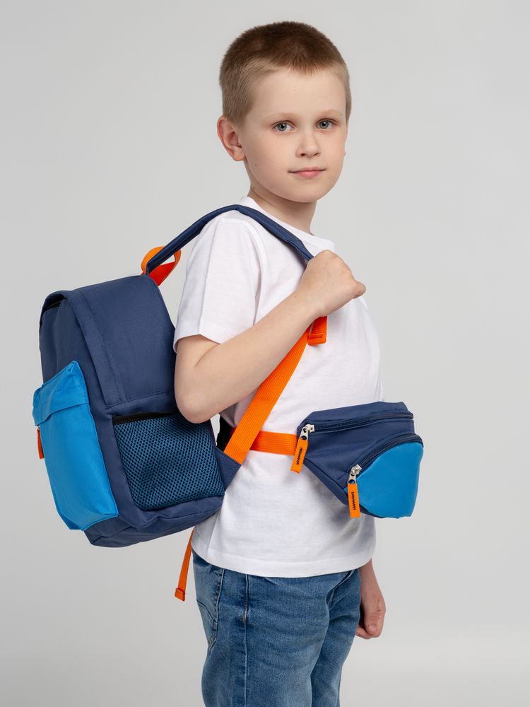 Поясная сумка детская Kiddo, синяя с голубым — фото 6