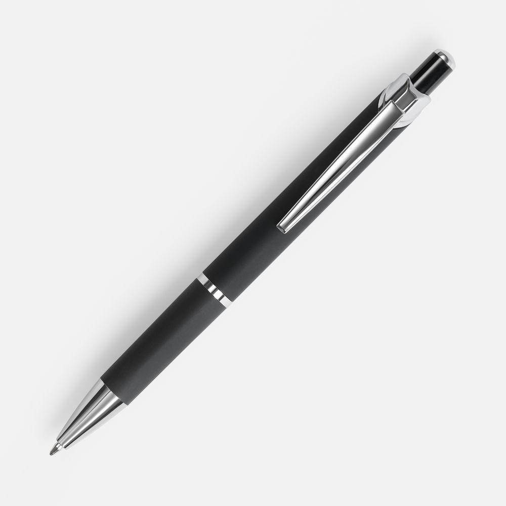 Ручка шариковая Chromos Soft Touch, черная — фото 3